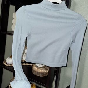 Ribbed Long Sleeve Crop Top